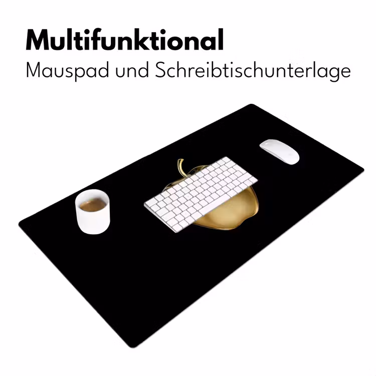 Appel - Goud - Chrome - Zwart Muismat XXL klein -ysfeer4_duits
