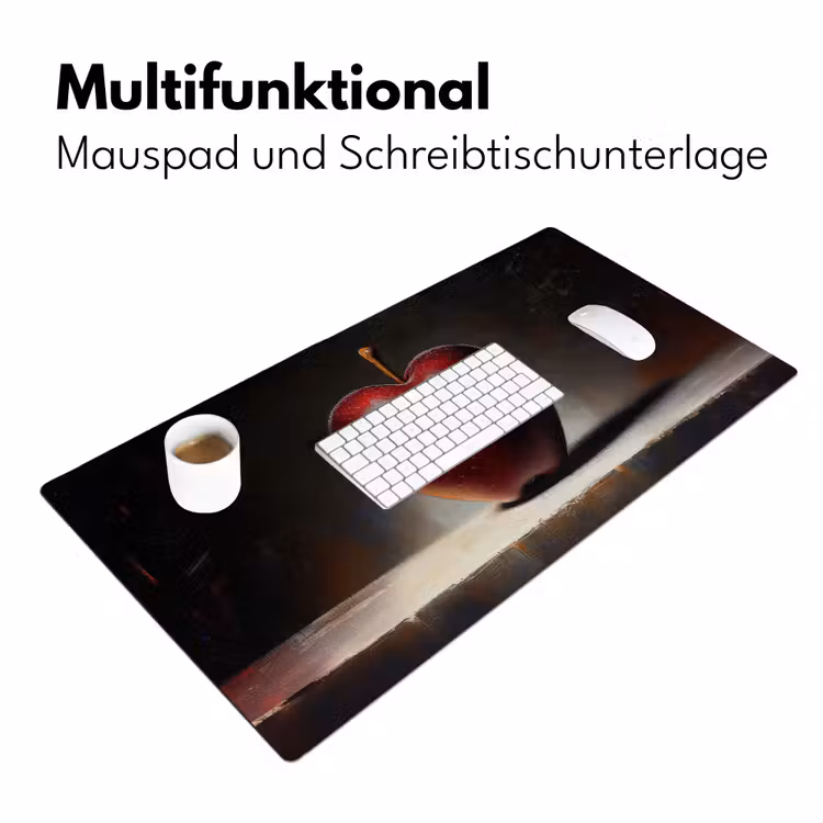 Apple - Hart - Rood Muismat XXL klein -ysfeer4_duits