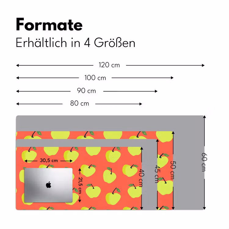 Appels - Modern - Groen Muismat XXL klein 681 -ysfeer5_duits