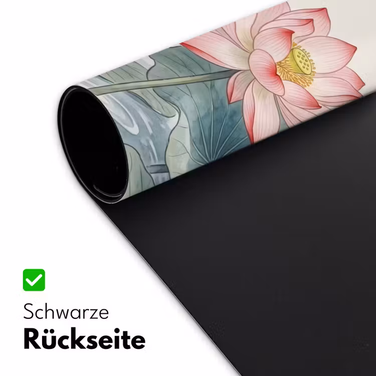 Aquarel - Lotusbloemen - Kleurrijk Muismat XXL klein -ysfeer2_duits