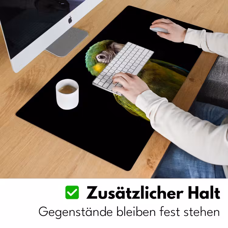 Ara - Portret - Groen Muismat XXL klein -ysfeer3_duits