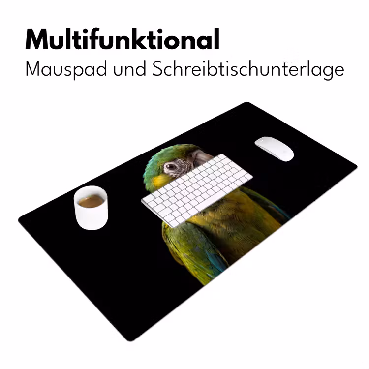 Ara - Portret - Groen Muismat XXL klein -ysfeer4_duits