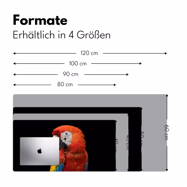 Ara - Portret - Rood Muismat XXL klein -ysfeer5_duits