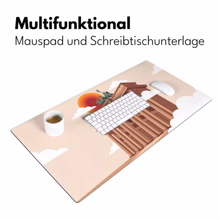 Schreibtischunterlage - Architektur – Brandenburg – Berlin – Sonnenuntergang – Historisch - Architectuur - Brandenburg - Berlijn - Zonsondergang - Historisch Muismat XXL klein