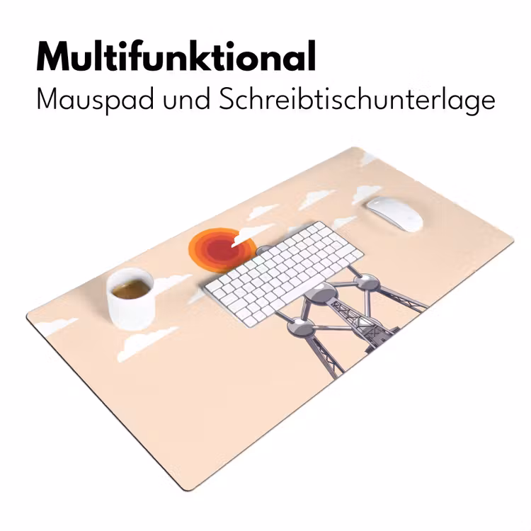 Schreibtischunterlage - Architektur – Geometrie – Stadt – Modern – Grau - Architectuur - Geometrie - Stad - Modern - Grijs Muismat XXL klein