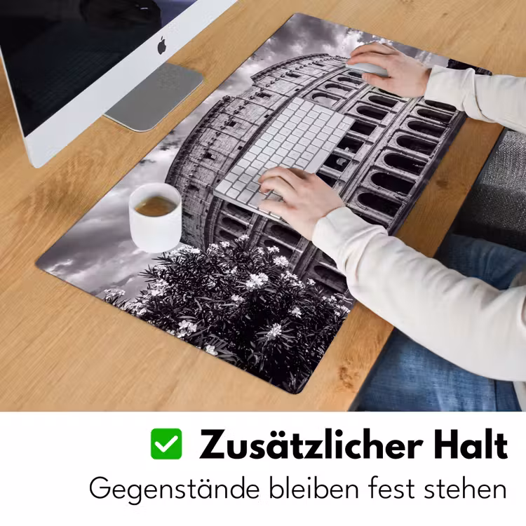 Architectuur - Colosseum - Rome - Historisch - Zwart-wit Muismat XXL klein -ysfeer3_duits