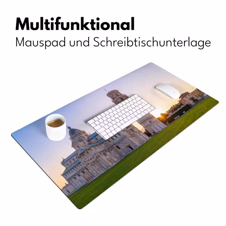 Architectuur - Toren - Pisa - Italië - Zonsondergang Muismat XXL klein -ysfeer4_duits