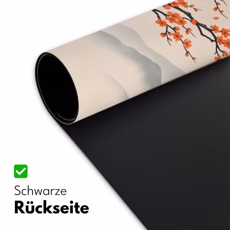 Aziatisch - Bloesem - Rood Muismat XXL klein -ysfeer2_duits