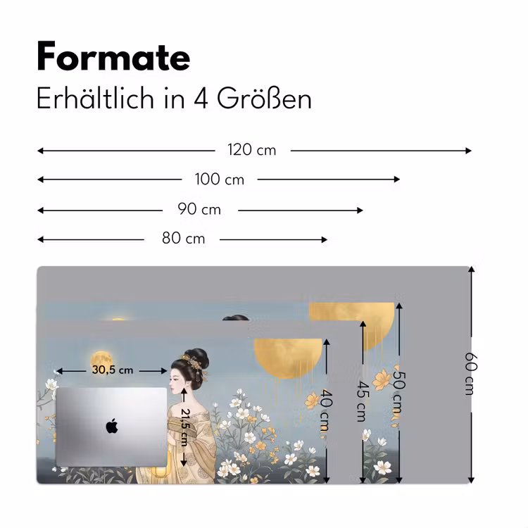 Aziatisch - Vrouw - Kimono Muismat XXL klein -ysfeer5_duits