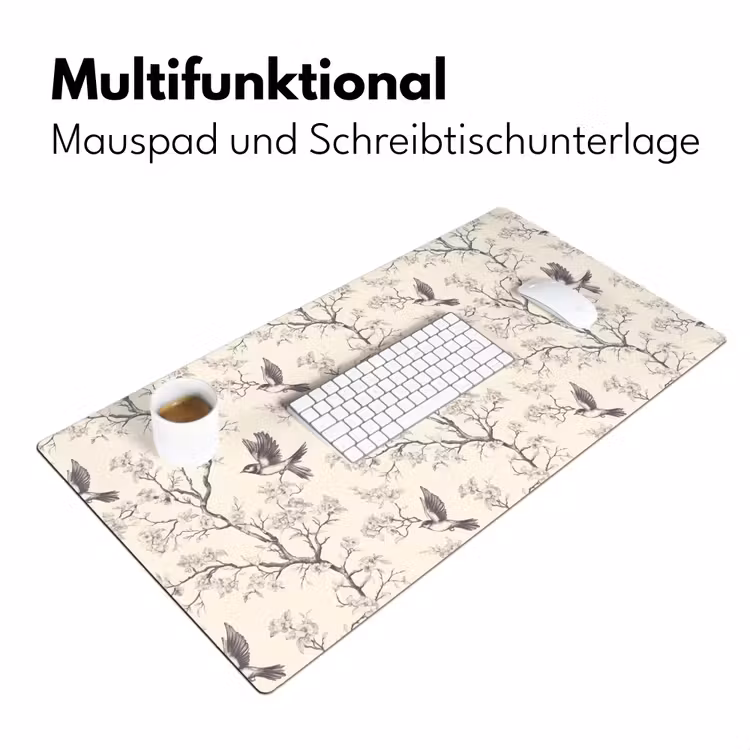 Takken - Vogels - Beige Muismat XXL klein 681 -ysfeer4_duits