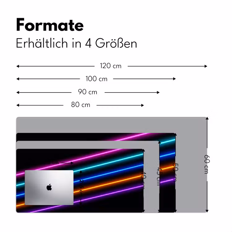 Esthetiek - Retro - Neon Muismat XXL klein -ysfeer5_duits