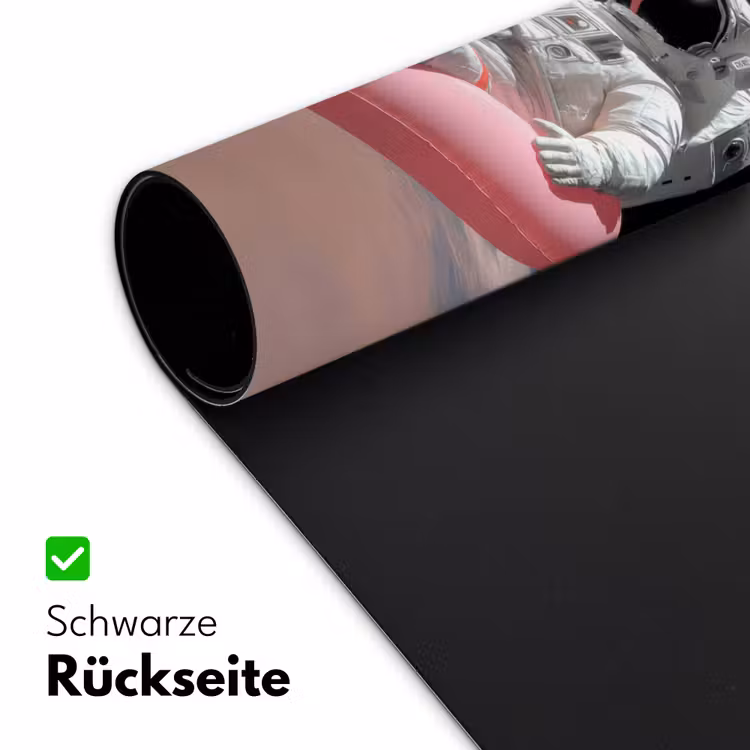 Astronaut - Flamingo - Zwemband - Roze Muismat XXL klein -ysfeer2_duits