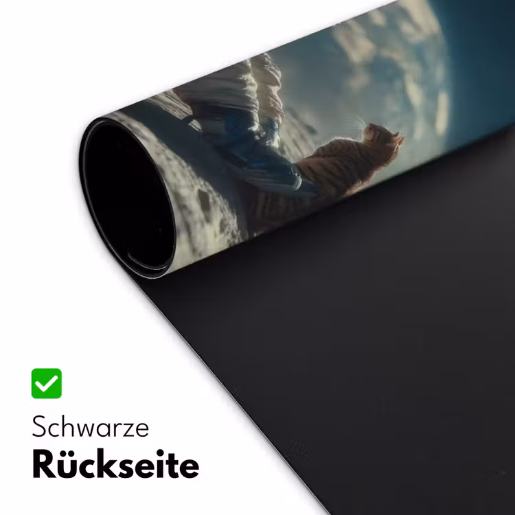 Astronaut - Kat - Glas - Stoel Muismat XXL klein -ysfeer2_duits