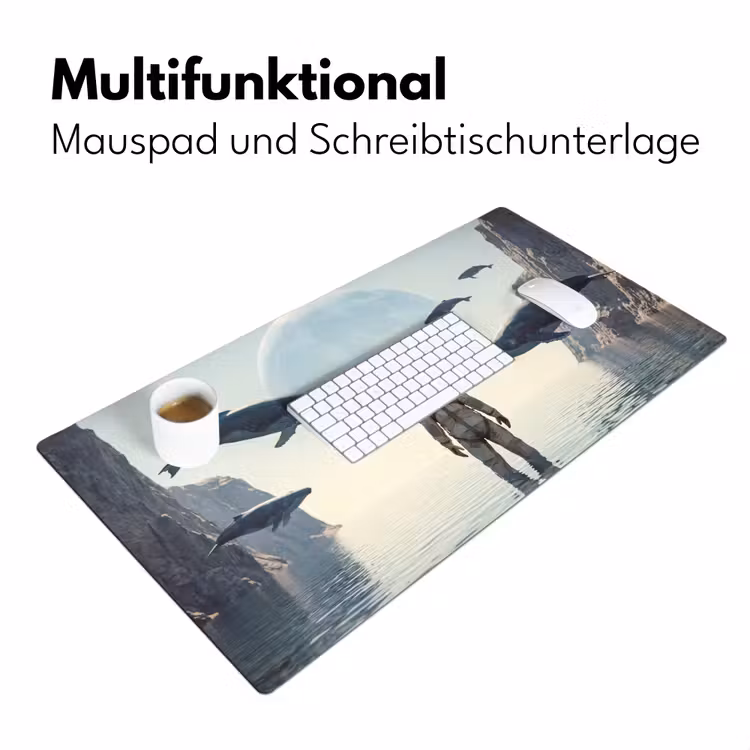 Schreibtischunterlage - Astronaut – Wal – Fantasie — 4