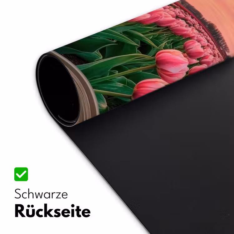 Doorkijk - Tulpen - Bloemen - Molen - Raam Muismat XXL klein -ysfeer2_duits