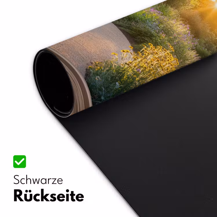 Doorkijk - Bloemen - Natuur - Zon - Pad Muismat XXL klein -ysfeer2_duits