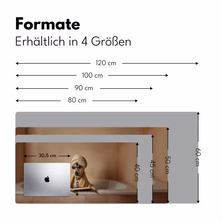 Bad - Hond - Boek - Zonnebril Muismat XXL klein -ysfeer5_duits