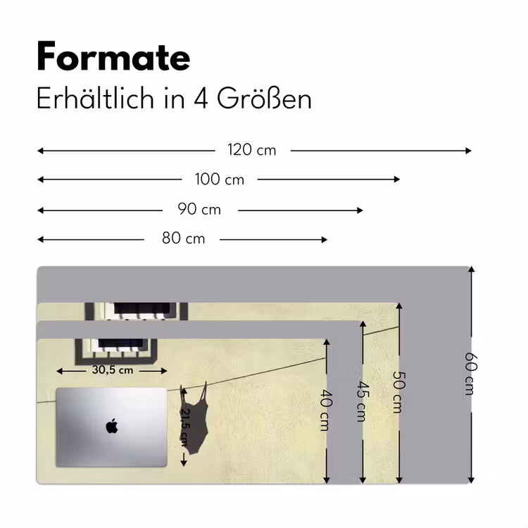 Badpak - Schaduw - Muur - Zomer - Minimalistisch Muismat XXL klein -ysfeer5_duits