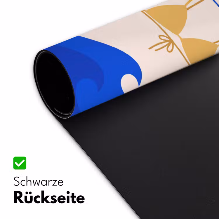 Schreibtischunterlage - Bademode – Meer – Sommer – Illustration – Gelb - Zwemkleding - Zee - Zomer - Illustratie - Geel Muismat XXL klein