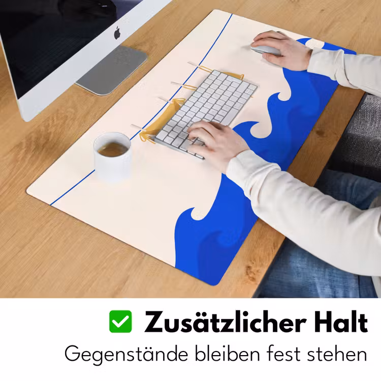 Schreibtischunterlage - Bademode – Meer – Sommer – Illustration – Gelb - Zwemkleding - Zee - Zomer - Illustratie - Geel Muismat XXL klein