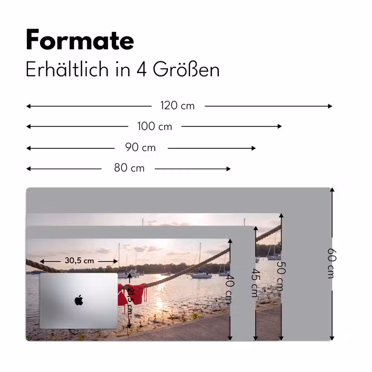 Schreibtischunterlage - Bademode – Rot – Sommer – Wasser – Sonnenuntergang - Badkleding - Rood - Zomer - Water - Zonsondergang Muismat XXL klein