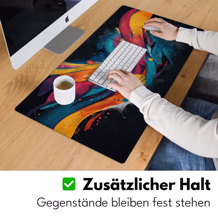 Banen - Golven - Kleurrijk - Abstract Muismat XXL klein -ysfeer3_duits