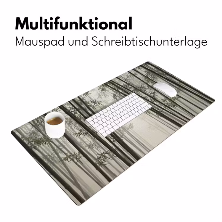 Bamboe - Bos - Mist - Natuur Muismat XXL klein -ysfeer4_duits