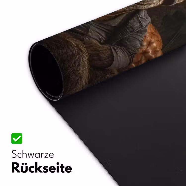 Beer - Bruin - Pak - Hoed Muismat XXL klein -ysfeer2_duits