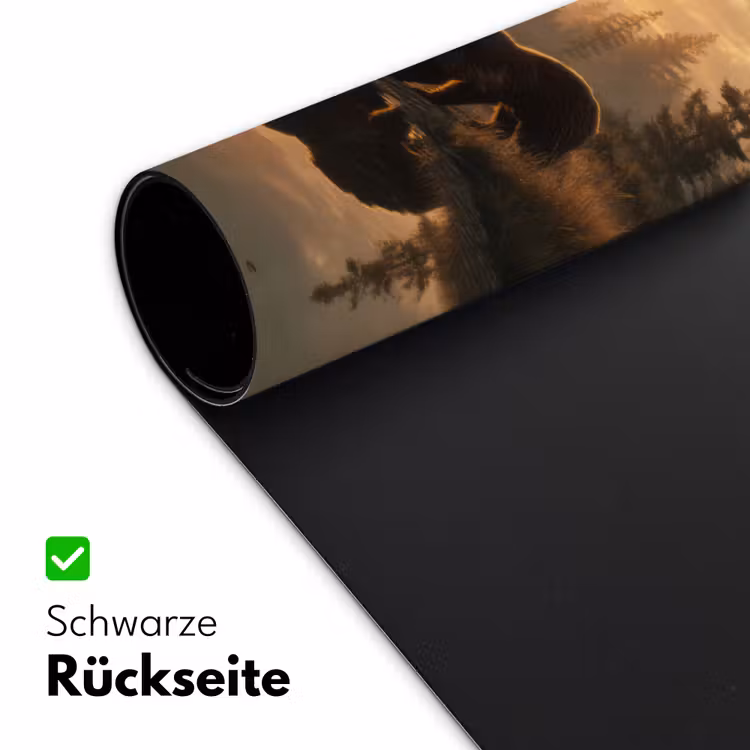 Beer - water - Bos - Ochtendlicht Muismat XXL klein -ysfeer2_duits