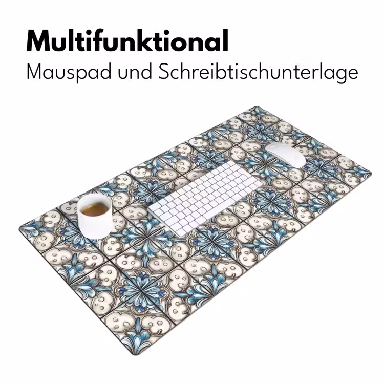 Barok - Tegel - Kleurrijk Muismat XXL klein 681 -ysfeer4_duits