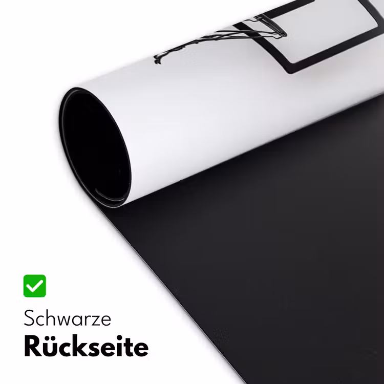 Basketbalbord - Minimalistisch - Zwart Muismat XXL klein -ysfeer2_duits