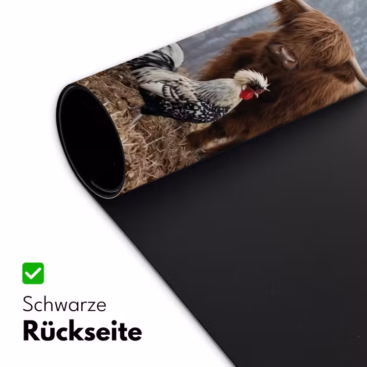 Boerderijdieren - Groep - Mist - Natuur - Rustiek Muismat XXL klein -ysfeer2_duits