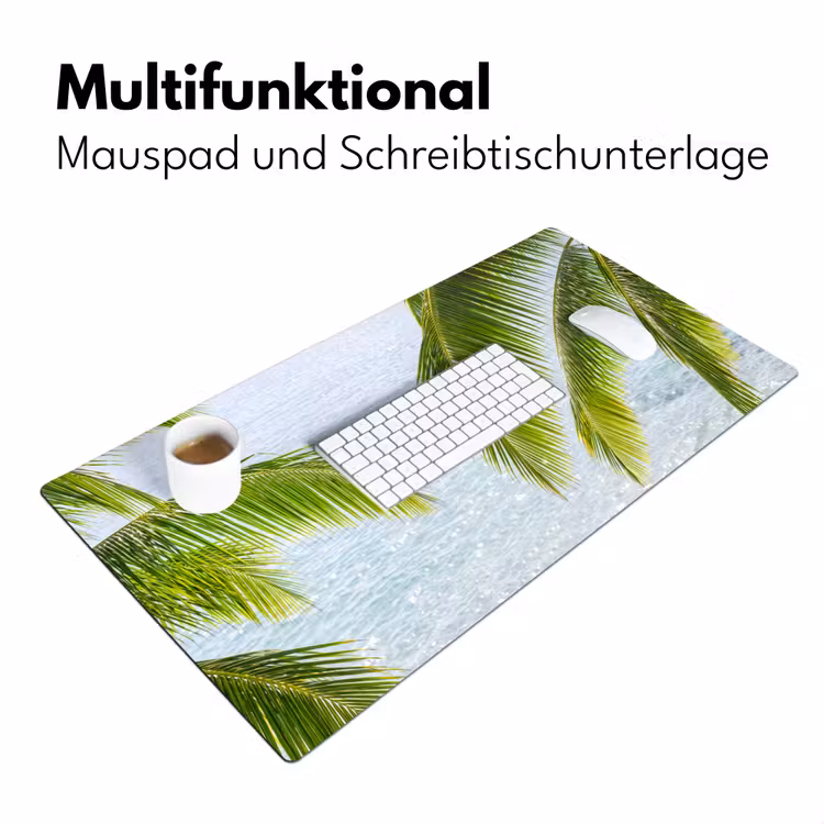 Boom - Bladeren - Water - Tropisch - Groen Muismat XXL klein -ysfeer4_duits
