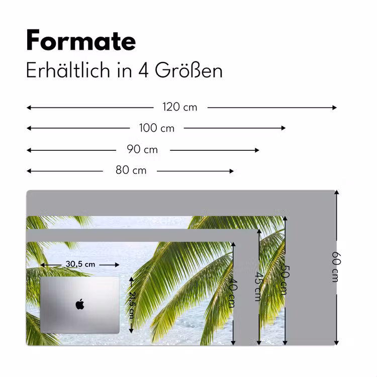 Boom - Bladeren - Water - Tropisch - Groen Muismat XXL klein -ysfeer5_duits