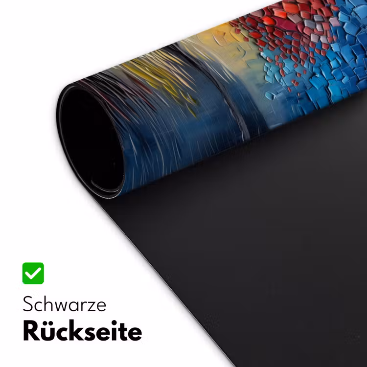 Boom - Blauw - Bladeren - Vakken Muismat XXL klein -ysfeer2_duits