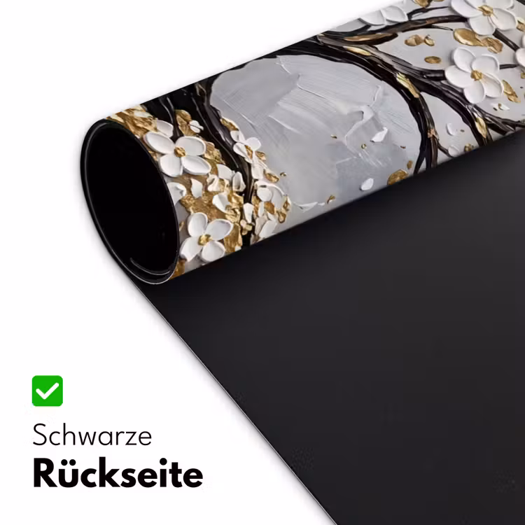 Boom - Bloemen - Natuur - Abstract - Wit Muismat XXL klein -ysfeer2_duits