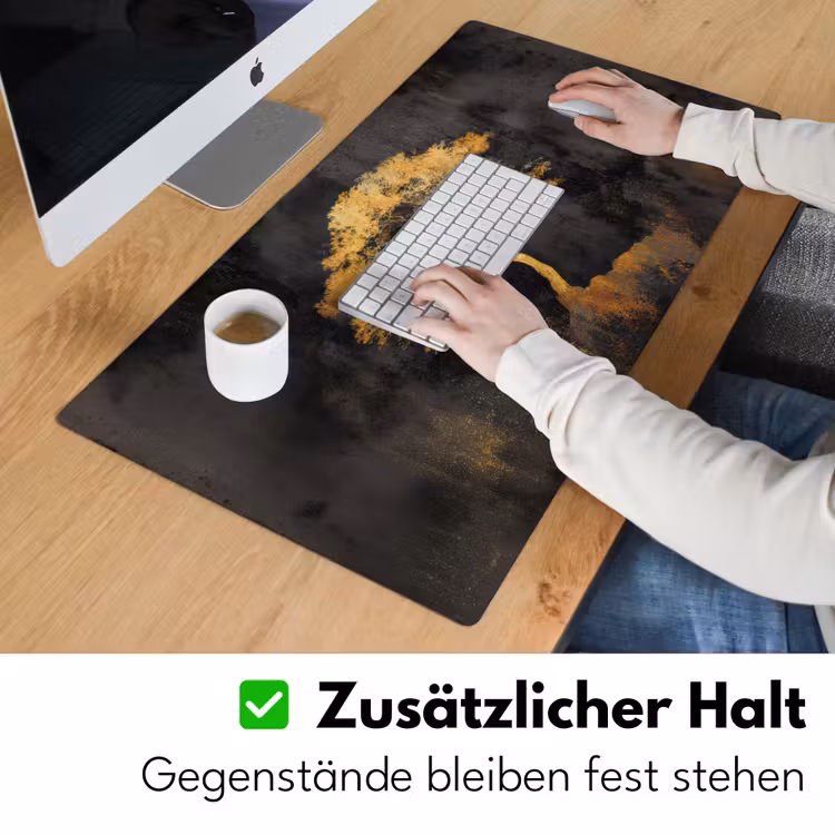 Boom - Schilderij - Goud - Abstract Muismat XXL klein -ysfeer3_duits