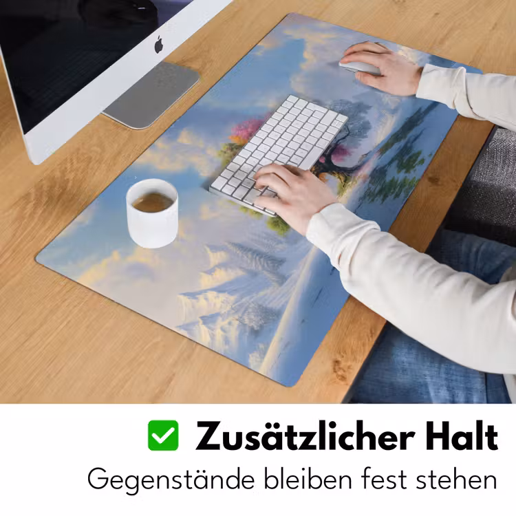 Boom - Seizoenen - Winter - Landschap Muismat XXL klein -ysfeer3_duits