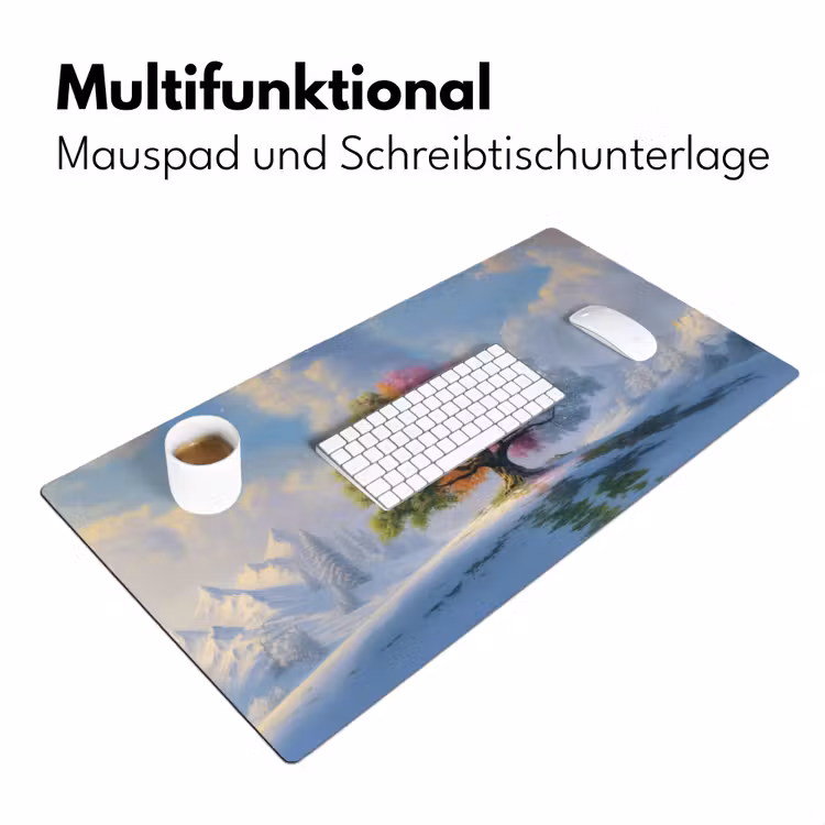 Boom - Seizoenen - Winter - Landschap Muismat XXL klein -ysfeer4_duits