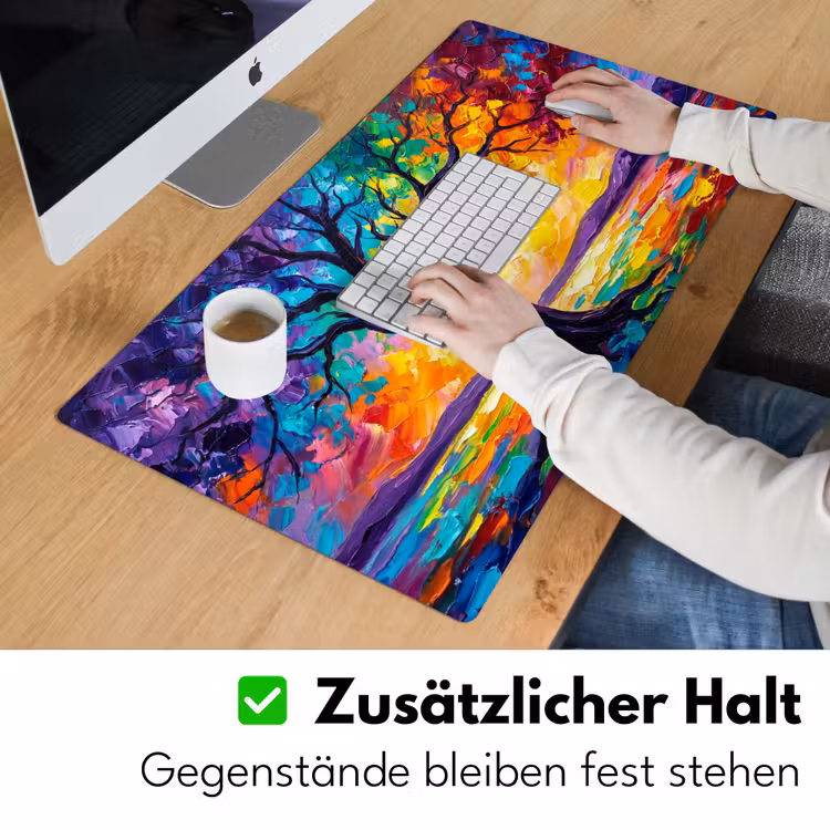 Boom - Landschap - Natuur - Abstract - Kleurrijk Muismat XXL klein -ysfeer3_duits