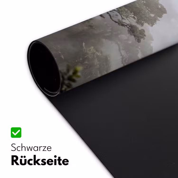 Boom - Mistig - Bos - Groen - Natuur Muismat XXL klein -ysfeer2_duits