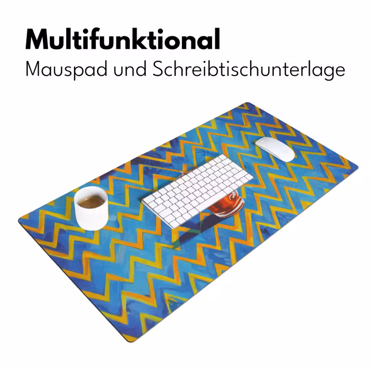 Mok - Koffie - Zigzag - Slagroom Muismat XXL klein -ysfeer4_duits