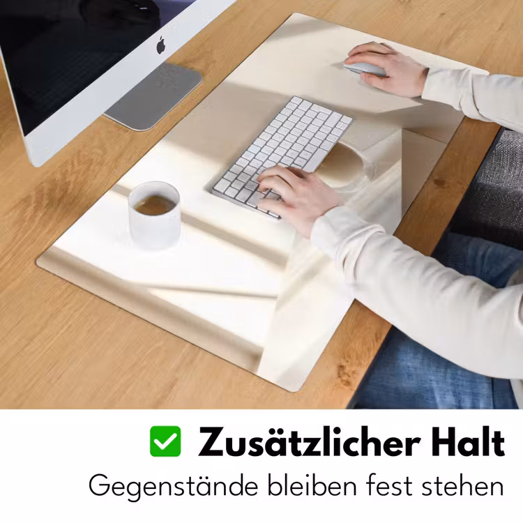 Mok - Latte - Minimalistisch - Schaduw Muismat XXL klein -ysfeer3_duits