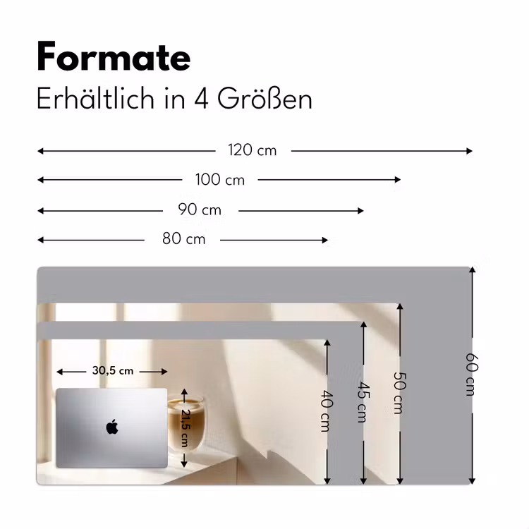 Mok - Latte - Minimalistisch - Schaduw Muismat XXL klein -ysfeer5_duits