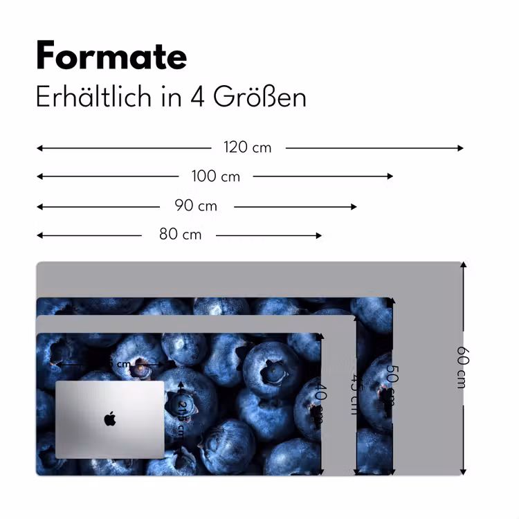 Bessen - Blauw - Fruit Muismat XXL klein -ysfeer5_duits