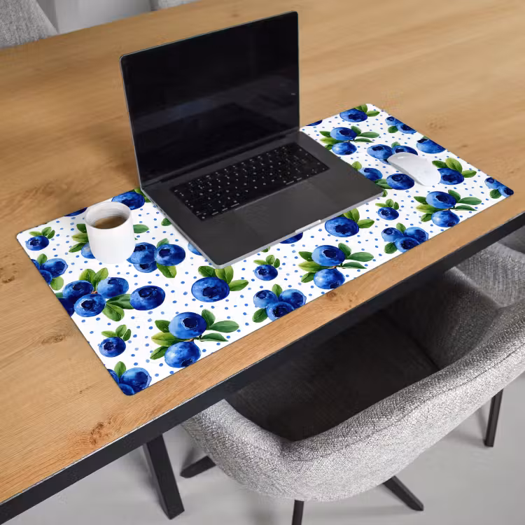 Bessen - Patroon - Blauw Muismat XXL klein 681 -sfeer1