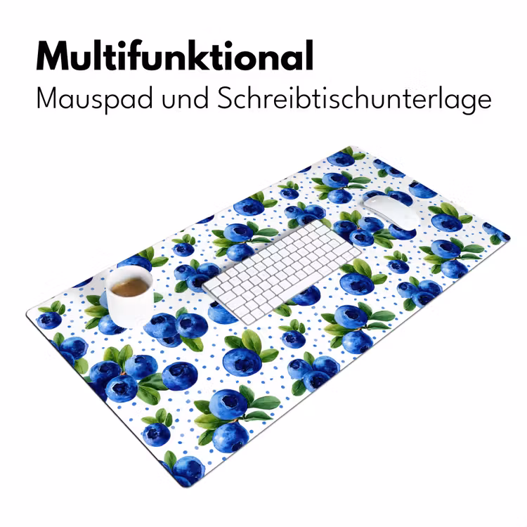 Bessen - Patroon - Blauw Muismat XXL klein 681 -ysfeer4_duits