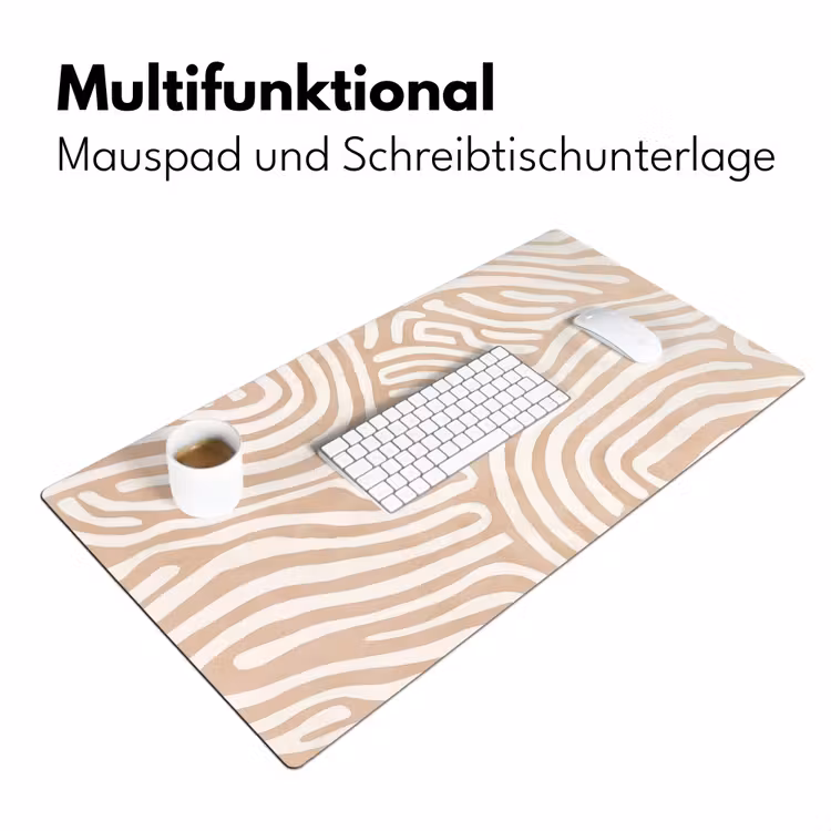 Beige - Aardspatroon Muismat XXL klein -ysfeer4_duits