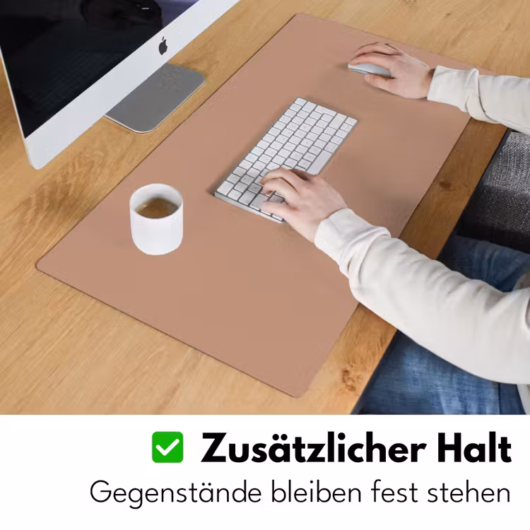 Beige - Kleur - Roze Muismat XXL klein -ysfeer3_duits