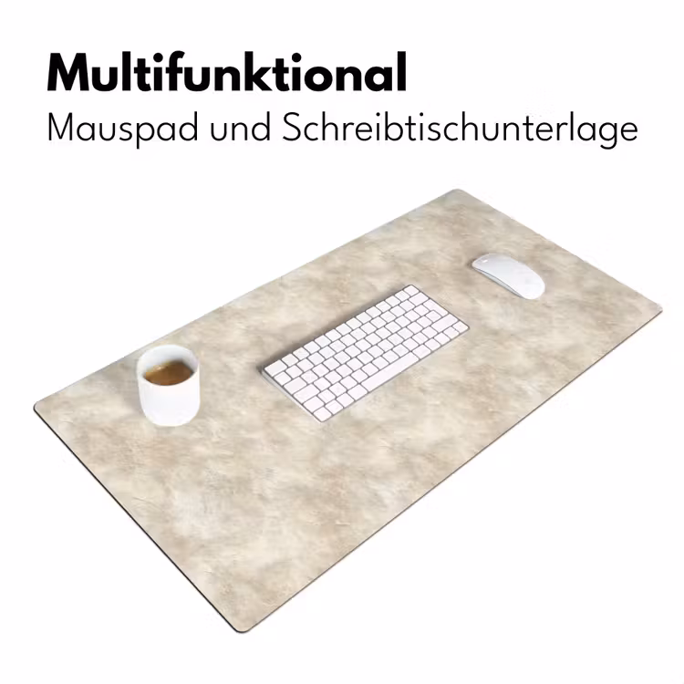 Beige - Reliëfstructuur - Natuursteen Muismat XXL klein 681 -ysfeer4_duits